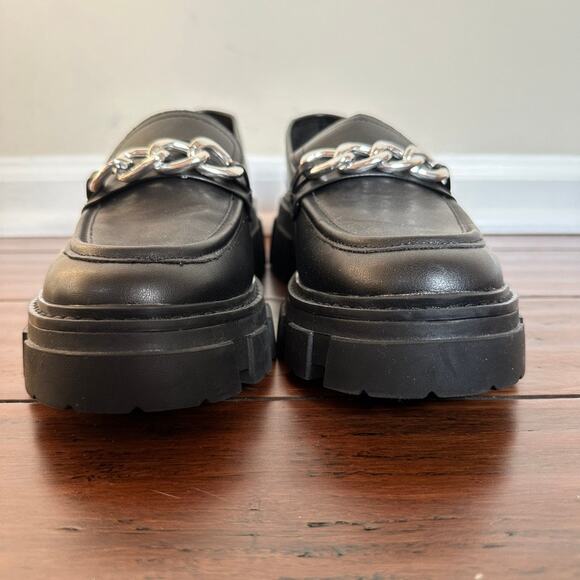 No Boundaries Chunky Heeled Lug Sole Platform Loafers Preppy Academia Gothic 9 - Picture 4 of 9